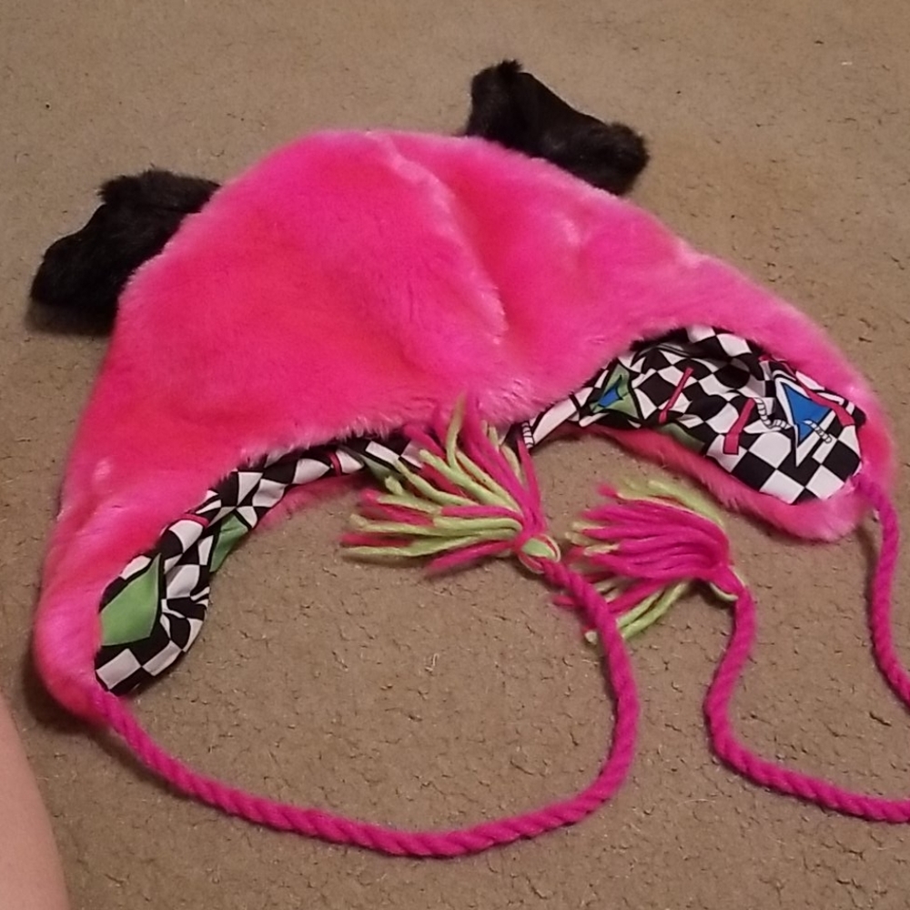 Hot topic Pink hat with bear ears from Hot Topic